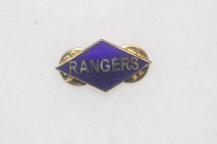 US ARMY WW2 TYPE RANGERS DIVISION ENAMEL DISTINCTIVE UNIT CREST DI