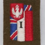 POLAND POLISH WW2 ARMY 1ST CORPS CLOTH FORMATION BADGE