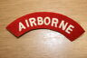 US WW2 PATTERN RED CLOTH AIRBORNE ENGINEERS TAB ARCH FELT SUPER COPY