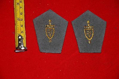 FREE FRENCH FRANCE LIBRE PATTES DE COL COLLAR BADGES FEMMES FEMALE GOLD WW2