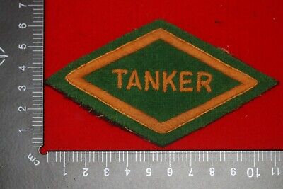 WWII US ARMY TANKER DIAMOND CLOTH PATCH BADGE ON FELT ENGLISH MADE TYPE AGED