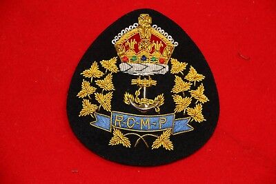 CANADIAN MOUNTED NAVY SECTION OFFICER'S CAP BADGE CANADA BULLION WIRE COPY #2