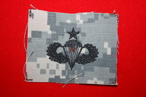 US ARMY SENIOR COMBAT 1 STAR PARACHUTE WING BADGE ACU AFGHANISTAN PATCH AIRSOFT