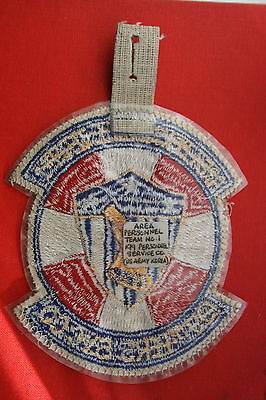 GOOD ORIGINAL US AREA PERSONNEL TEAM 199TH PERS SERVICE CO PATCH POCKET HANGER