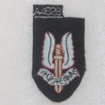 BRITISH ARMY CLOTH BERET BADGE SPECIAL AIR SERVICE SAS WITH MAKER'S TAB