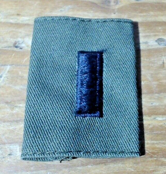 ORIGINAL US ARMY GORTEX JACKET 1ST LIEUTENANT LT RANK BADGE SLIP ON OD SUBDUED
