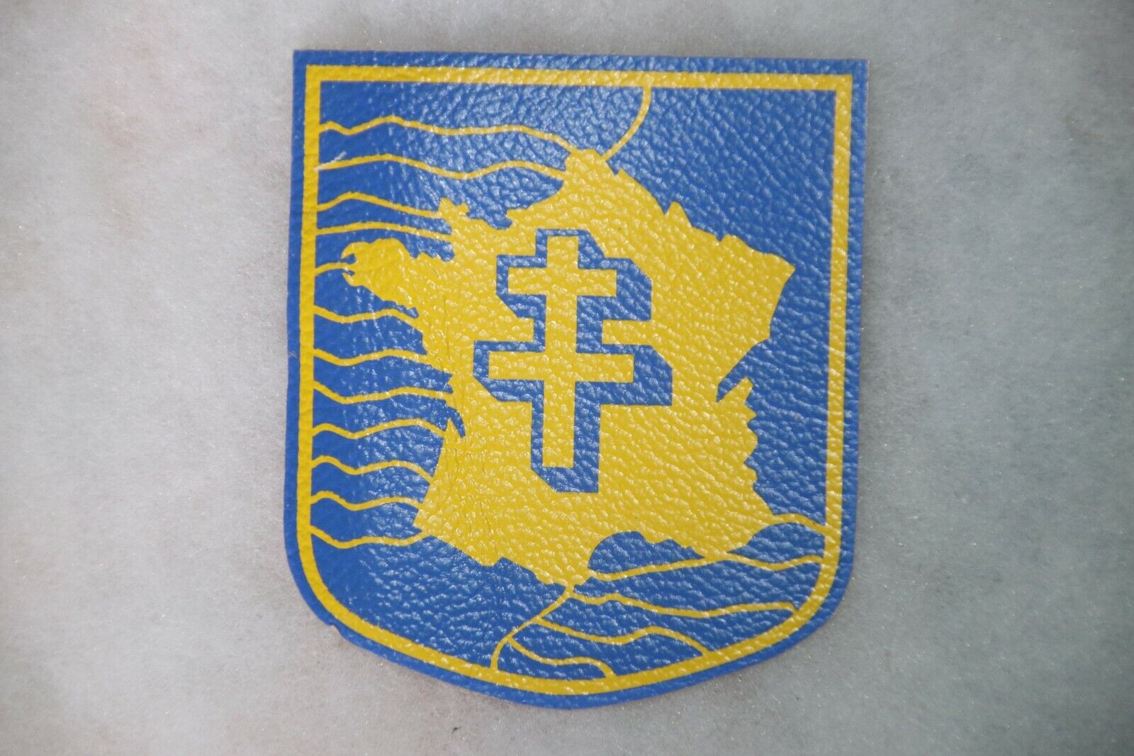 FREE FRENCH ARMY 2ND DB DIVISION BLINDE ARMOURED LECLERC LEATHER PATCH BADGE