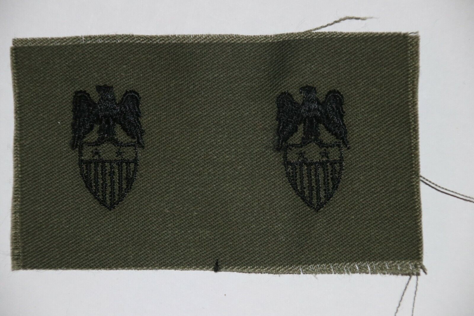 ORIGINAL US VIETNAM AIDE MAJOR GENERAL OFFICER'S SUBDUED CLOTH COLLAR BADGES