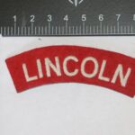 WWII PATTERN BRITISH ARMY CLOTH SHOULDER TITLE LINCOLN REGIMENT