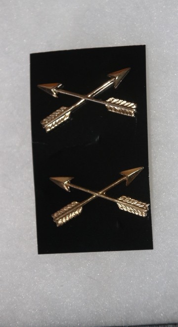 ORIGINAL US ARMY SPECIAL FORCES OFFICER'S GILT METAL COLLAR BADGES