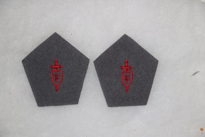 FREE FRENCH FRANCE LIBRE PATTES DE COL COLLAR BADGES FEMMES FEMALE ATS RED WW2