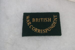 BRITISH WAR CORRESPONDENT COTTON SHOULDER PATCH BADGE SINGLE